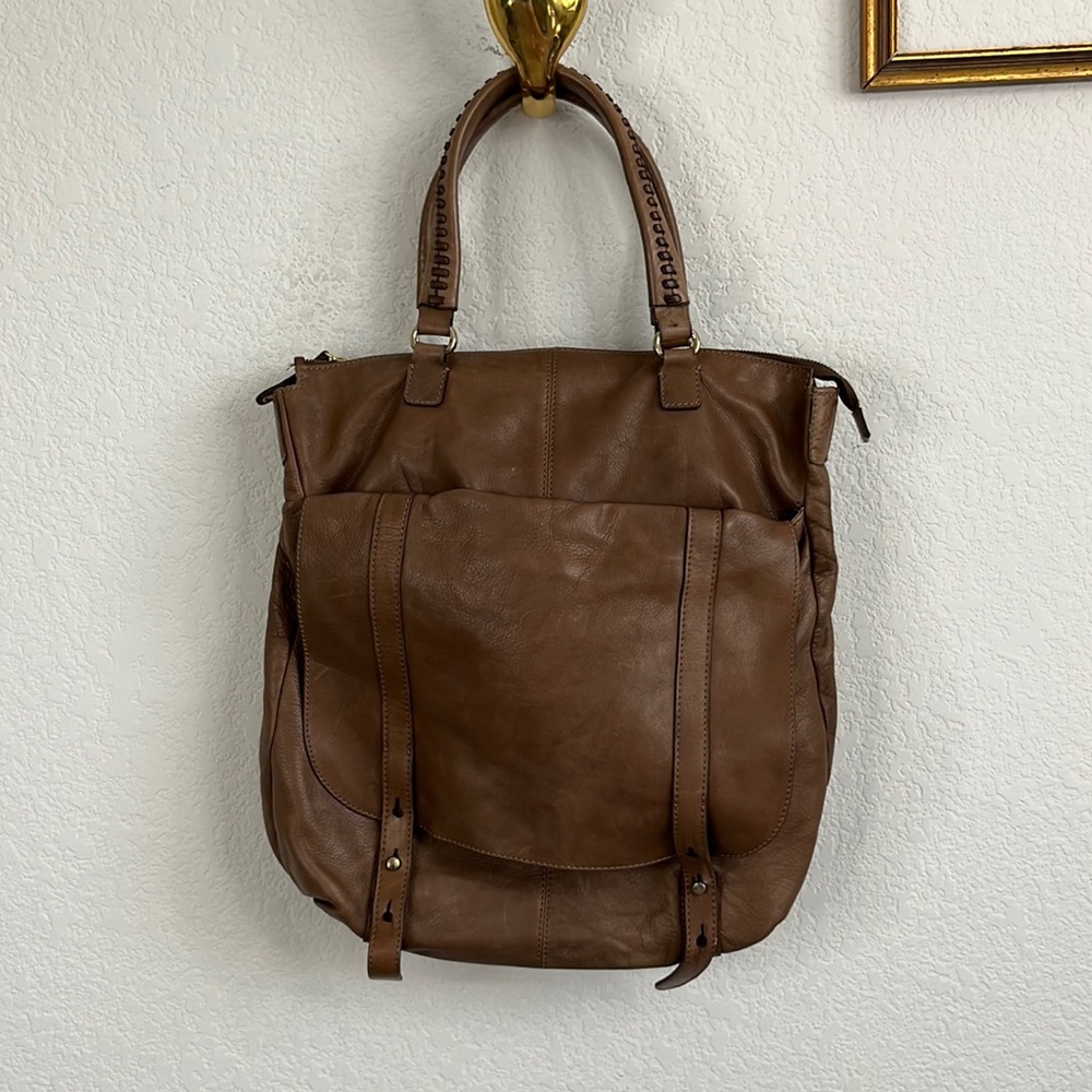 FCUK French Connection Leather Saddle Purse